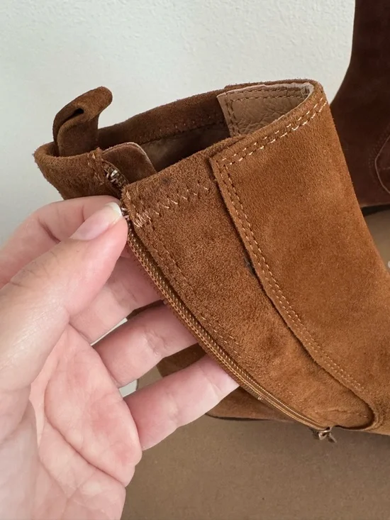 New Madewell The Idris Ankle Boot In Suede Size 9.5 - Picture 12 of 14